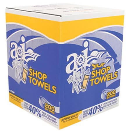 Aftermarket Shop Towel, 10 X 12  Fits Case Of 6, 200 Count Card Board Boxes A-ST200B-6-AI